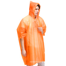 Hot sales Orange Reflective Disposable Rain Gear Ponchos Raincoats For Boys Girls